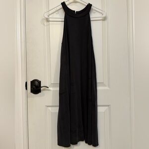 LOFT Dark Gray Halter Dress with Back Detail